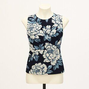 Balenciaga Paris 100% Silk Floral Sleeveless Blouse Size 40 (US 6) Designer